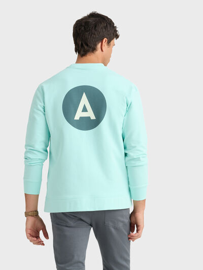 SUDADERA LOGO VERDE AGUA