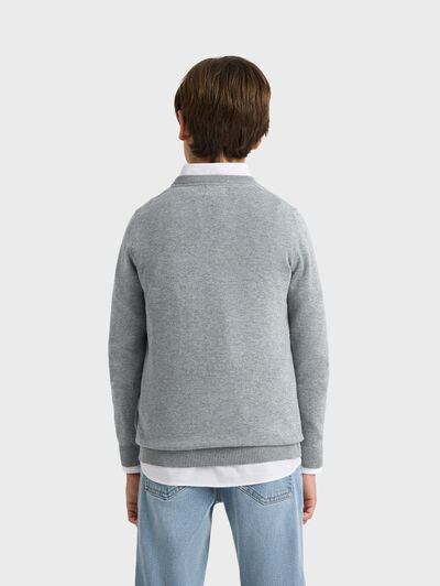 JERSEY ROUND NECK KIDS GRIS