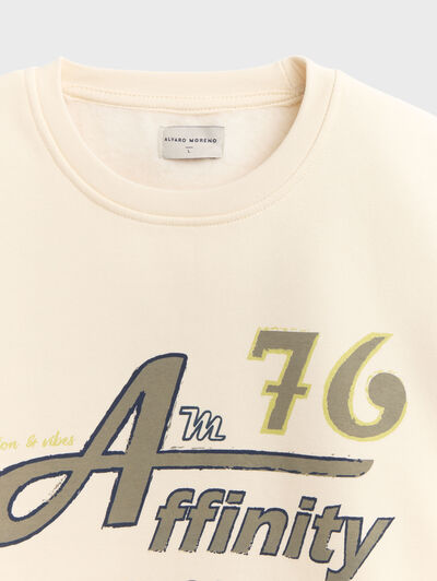 SUDADERA AFFINITY BEIGE