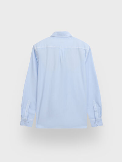 CAMISA OXFORD DYE TIE COLLAR CELESTE