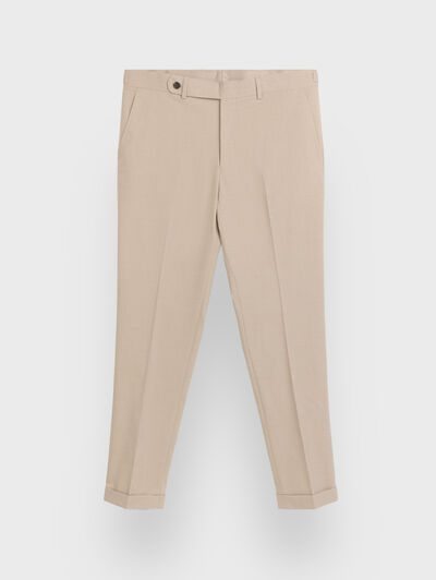 PANTALON DOPPIO PLAIN BEIGE