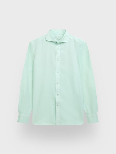CAMISA OXFORD DYE TIE COLLAR VERDE AGUA