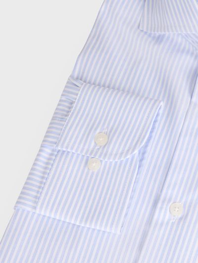 CAMISA VESTIR RAYAS CELESTE