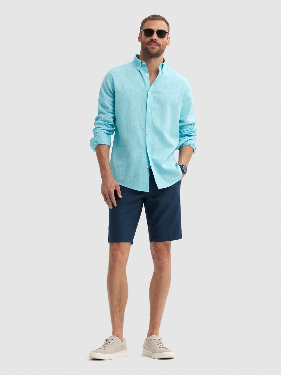 CAMISA LINO C. BOTON