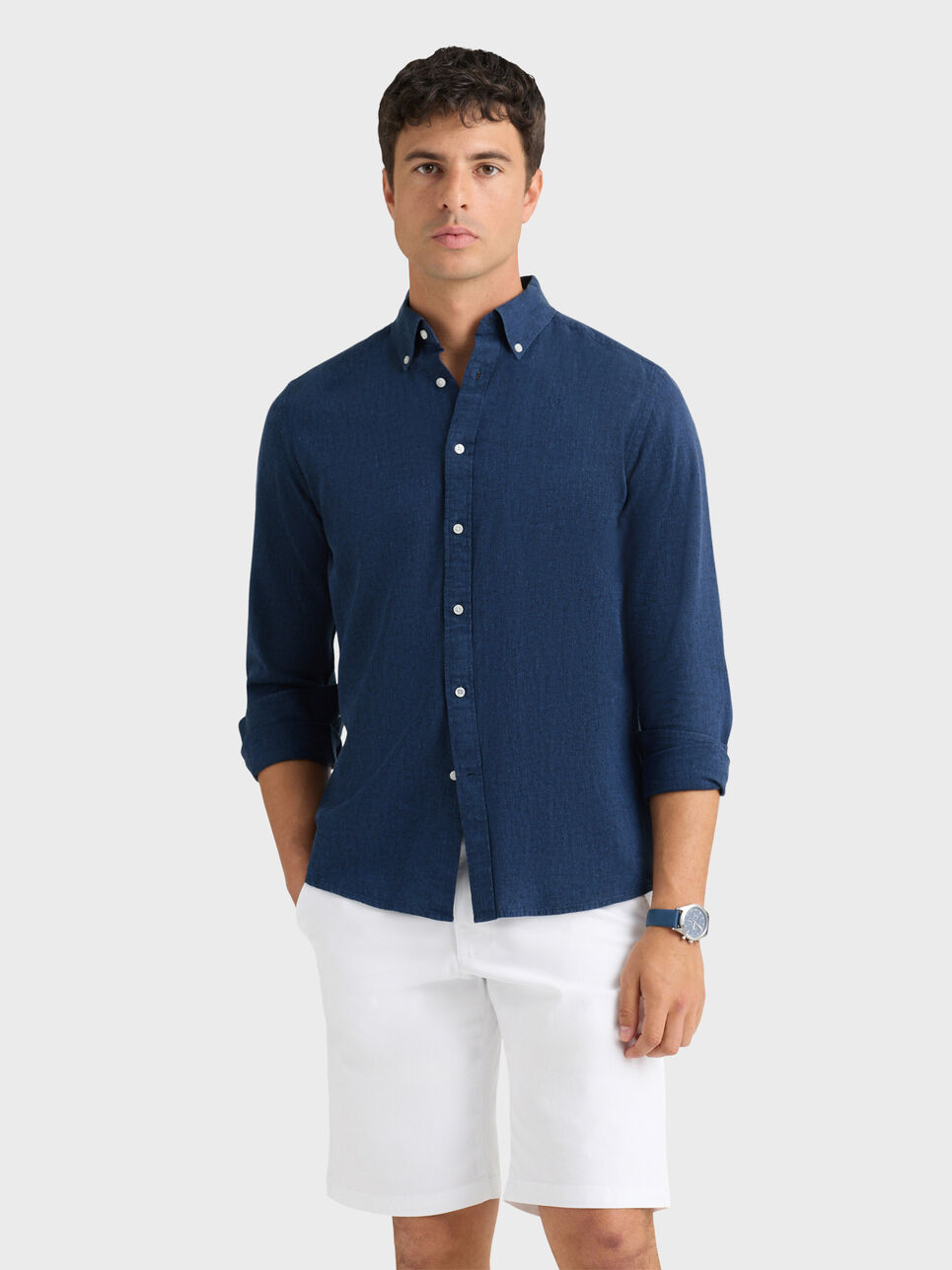 CAMISA LINO C.BOTON