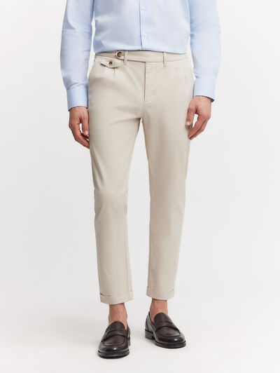 PANTALON CARROT BEIGE