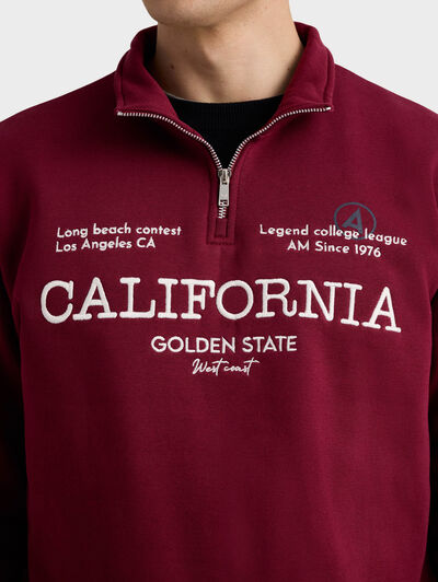 SUDADERA WEST BURDEOS