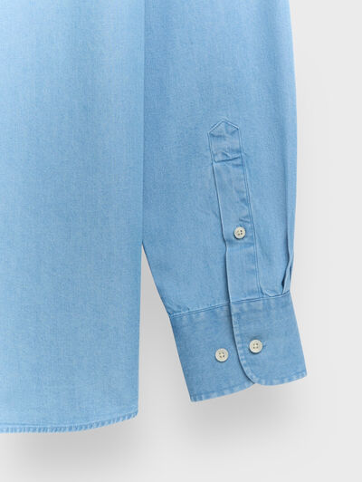 CAMISA DENIM B.DOWN AZUL