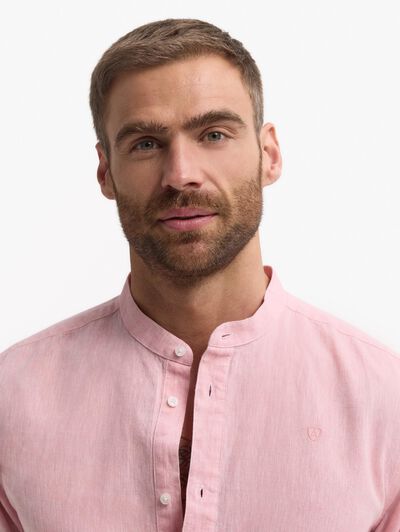CAMISA LINO C.MAO CORAL