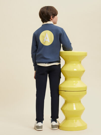 SUDADERA LOGO KIDS AZUL