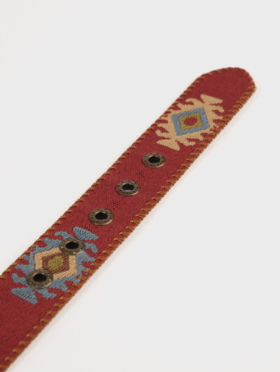 CINTURON INCA BURDEOS