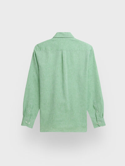CAMISA LINO CHAMBRAY VERDE