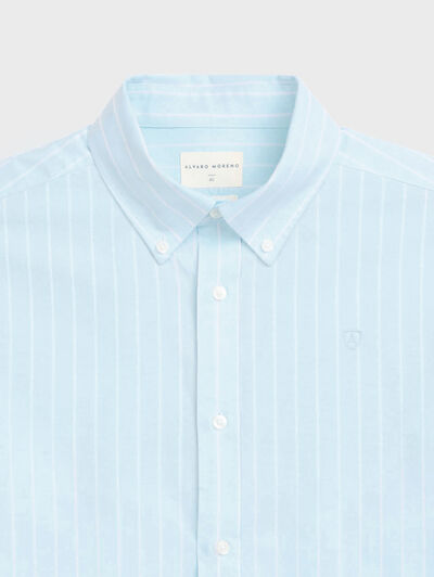 CAMISA OXFORD STRIPES VERDE AGUA