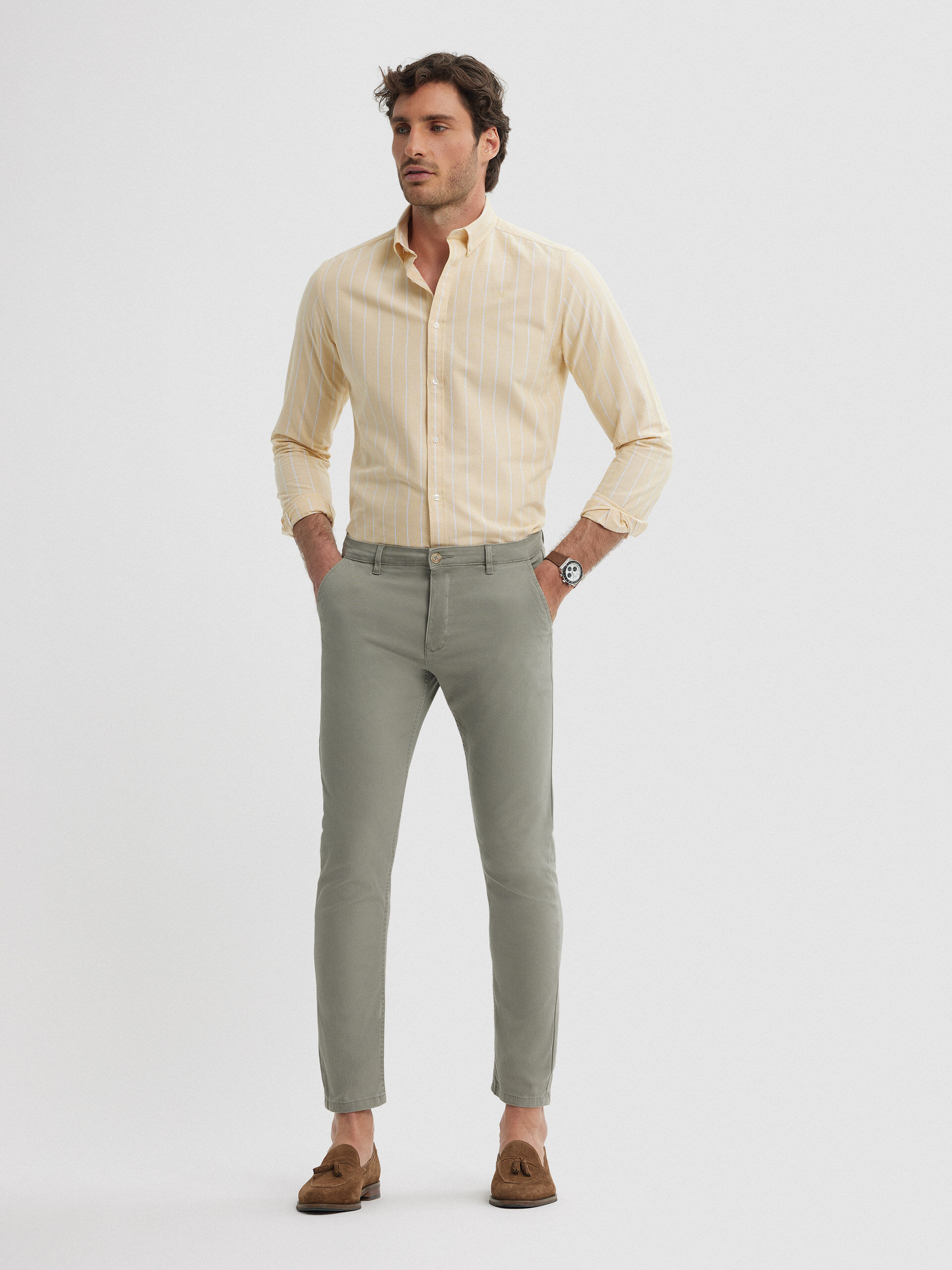 CAMISA OXFORD BEACH MOSTAZA