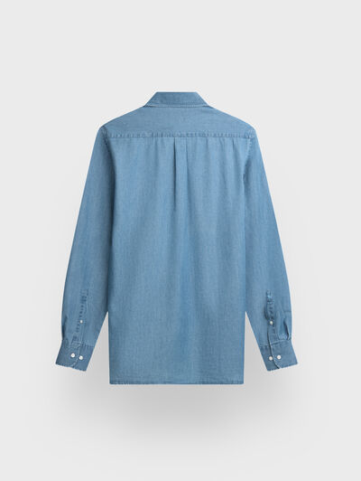CAMISA DENIM DOWN CELESTE