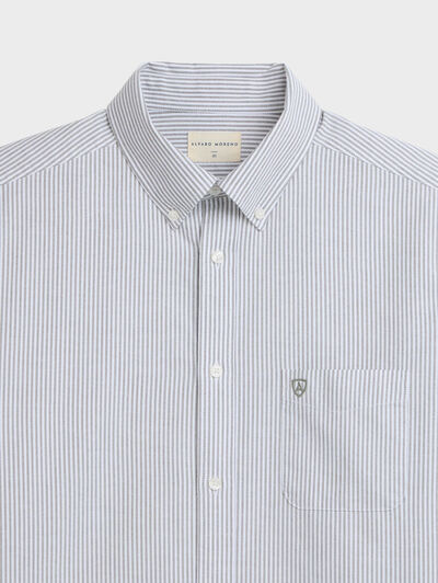 CAMISA OXFORD STRIPES VERDE