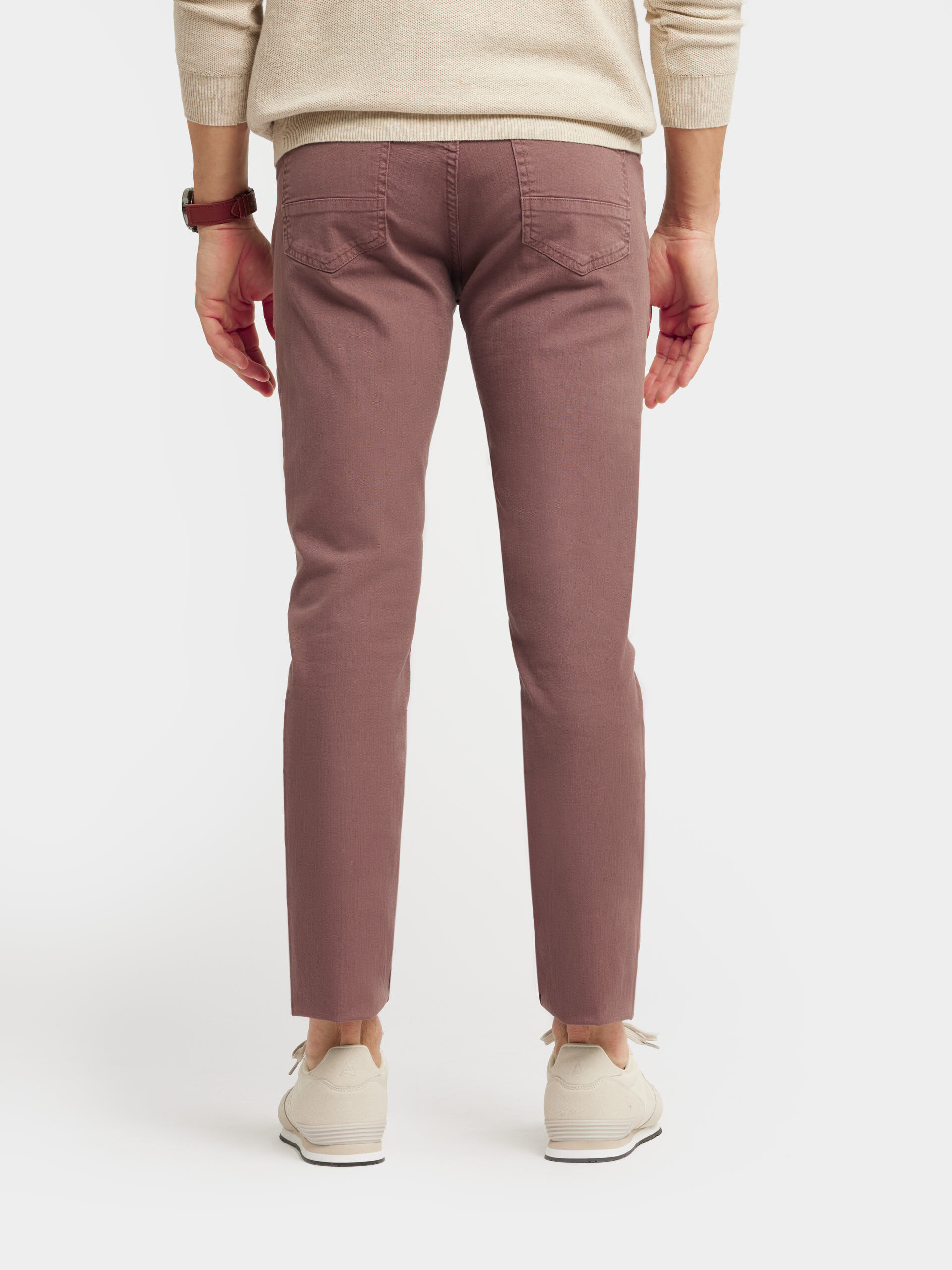 PANTALON TEJANO BURDEOS