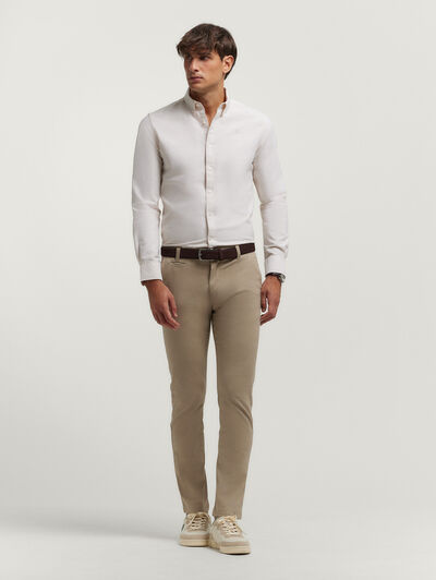 CAMISA OXFORD SOLID BEIGE