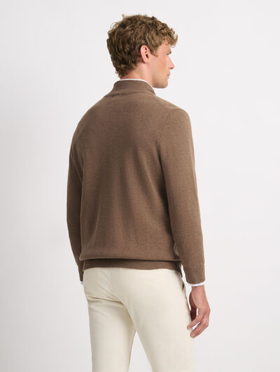 CARDIGAN CONTRASTE CAMEL