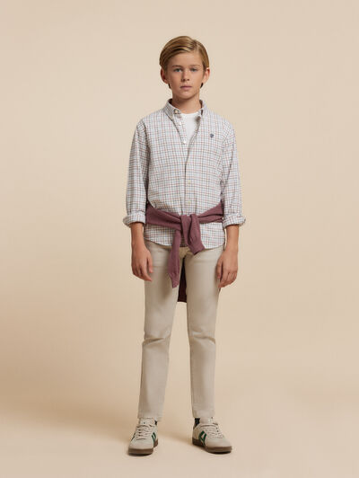 CAMISA FLANNEL CHECKS KIDS ROJO
