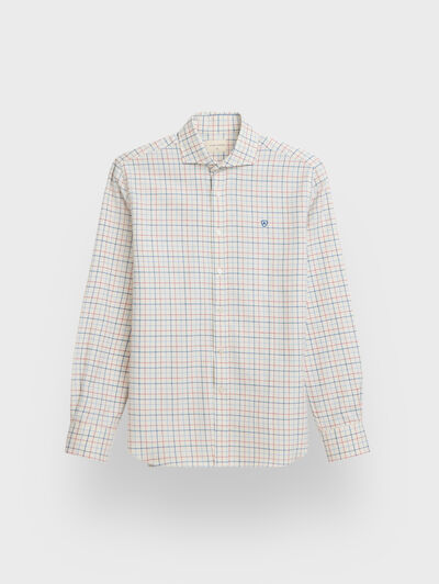 CAMISA HUNTER CHECKS AZUL MARINO