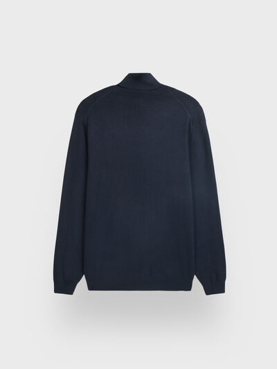 JERSEY CUELLO VUELTO AZUL MARINO