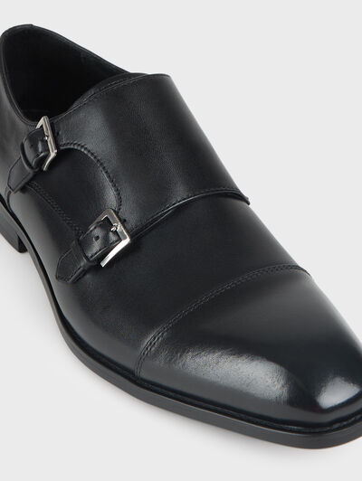 ZAPATOS DOBLE HEBILLA NEGRO