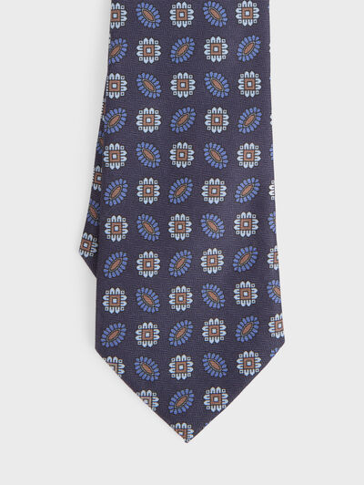 CORBATA PRINTED AZUL MARINO