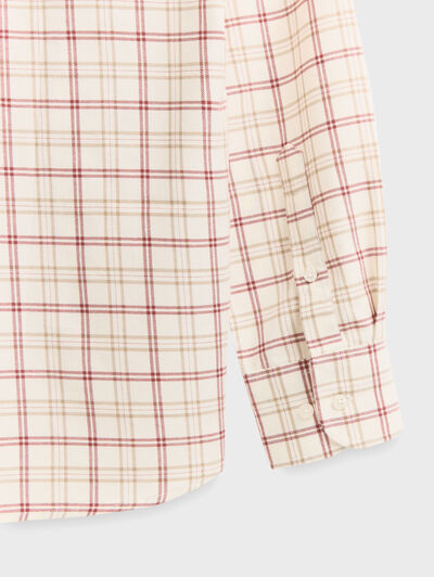 CAMISA FLANNEL CHECKS BURDEOS