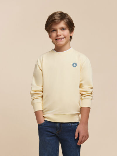 SUDADERA LOGO KIDS AMARILLO
