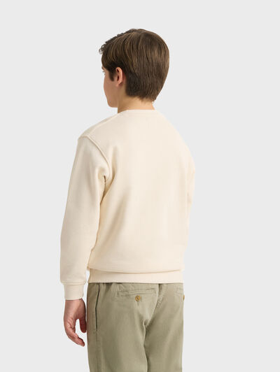 SUDADERA BASIC KIDS BEIGE