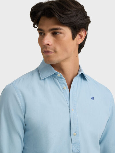 POLERA DENIM CELESTE
