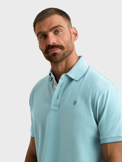 POLO CONTRAST AZUL