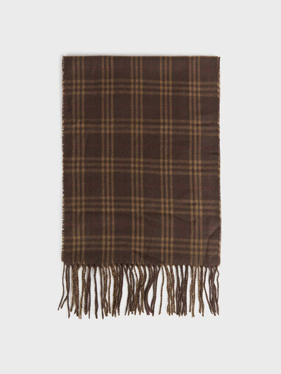 BUFANDA TARTAN MARRÓN