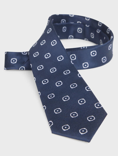 CORBATA JAQUARD MF AZUL MARINO