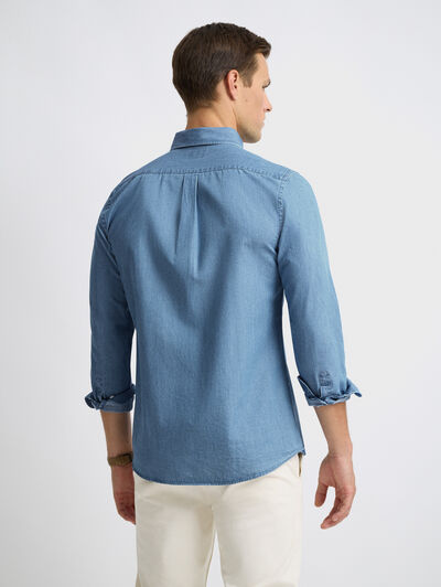 CAMISA DENIM DOWN CELESTE