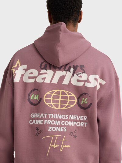 SUDADERA FEARLESS ROSA