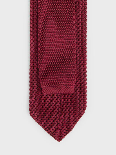 CORBATA PUNTO LISA BURDEOS