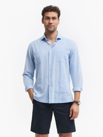 CUBANA LINO CHAMBRAY CELESTE