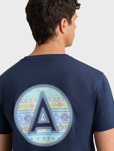 CAMISETA ETNICA AZUL MARINO