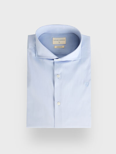CAMISA COMFORT SOLID CELESTE