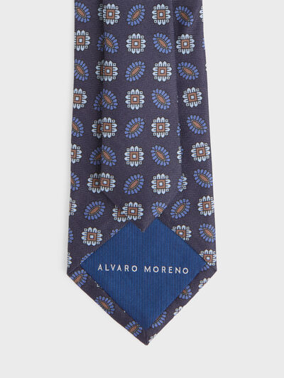 CORBATA PRINTED AZUL MARINO