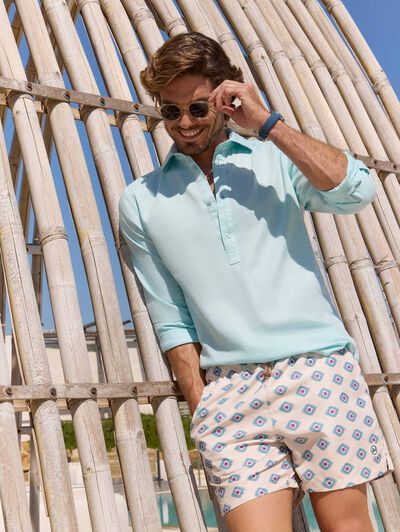 POLERA LINO JACK VERDE AGUA