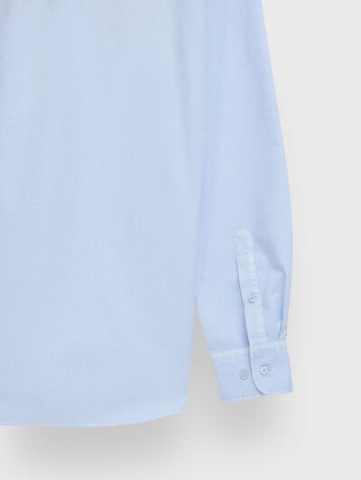 CAMISA OXFORD DYE TIE COLLAR CELESTE