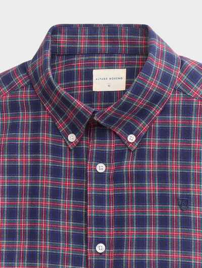CAMISA TARTAN CHECKS AZUL MARINO