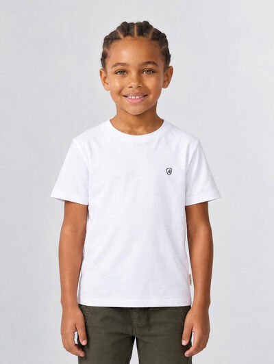 CAMISETA BASICA KIDS BLANCO