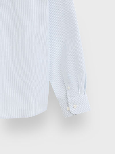 CAMISA OXFORD MIL RAYAS KIDS AZUL