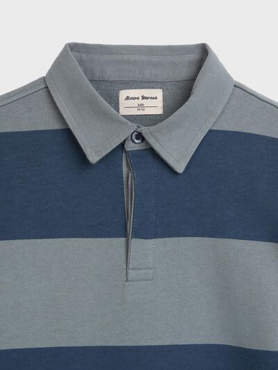 POLO RAYAS KIDS AZUL