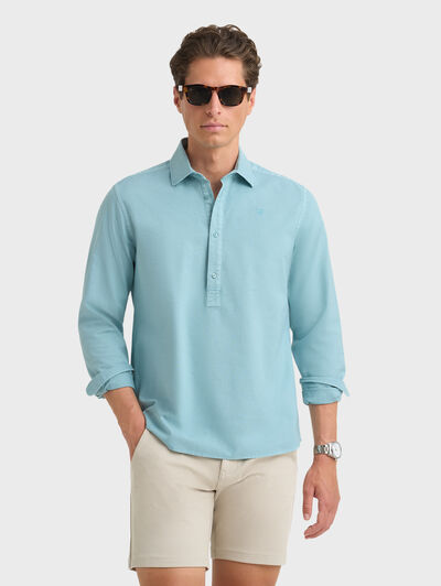POLERA OXFORD DYE AZUL