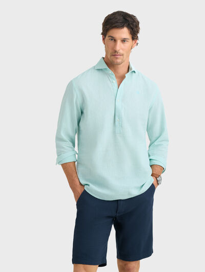 POLERA LINO JACK VERDE AGUA